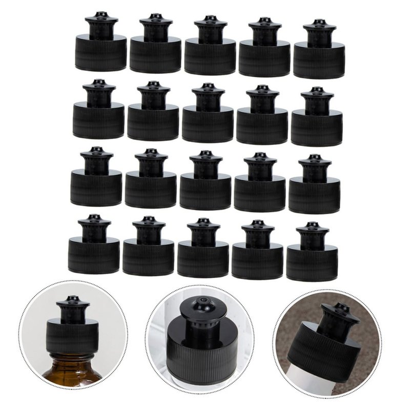 Mipcase 10Pcs Sports Bottle Replacement Caps Push Pull 28Mm Water Bottle Caps Leak Resistant Lightweight for Outdoor Fitness Use