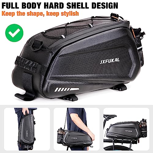 9.5L Waterproof Hard Shell Bike Trunk Bag with Rain Cover