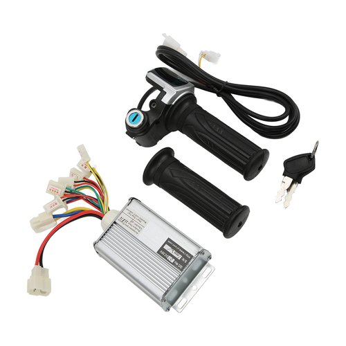 36V Controller, Ebike Controller, 1000W Motor Brushed Speed Controller with Locking Battery Display Throttle Twist Grip for EVO Electric Tricycle Elderly Electric Bike Mini Bike