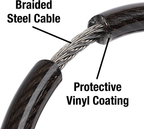 Master Lock Cable Lock - Set Your Own Combination Bike Lock, 6 Ft Long, Black | Pack of 144