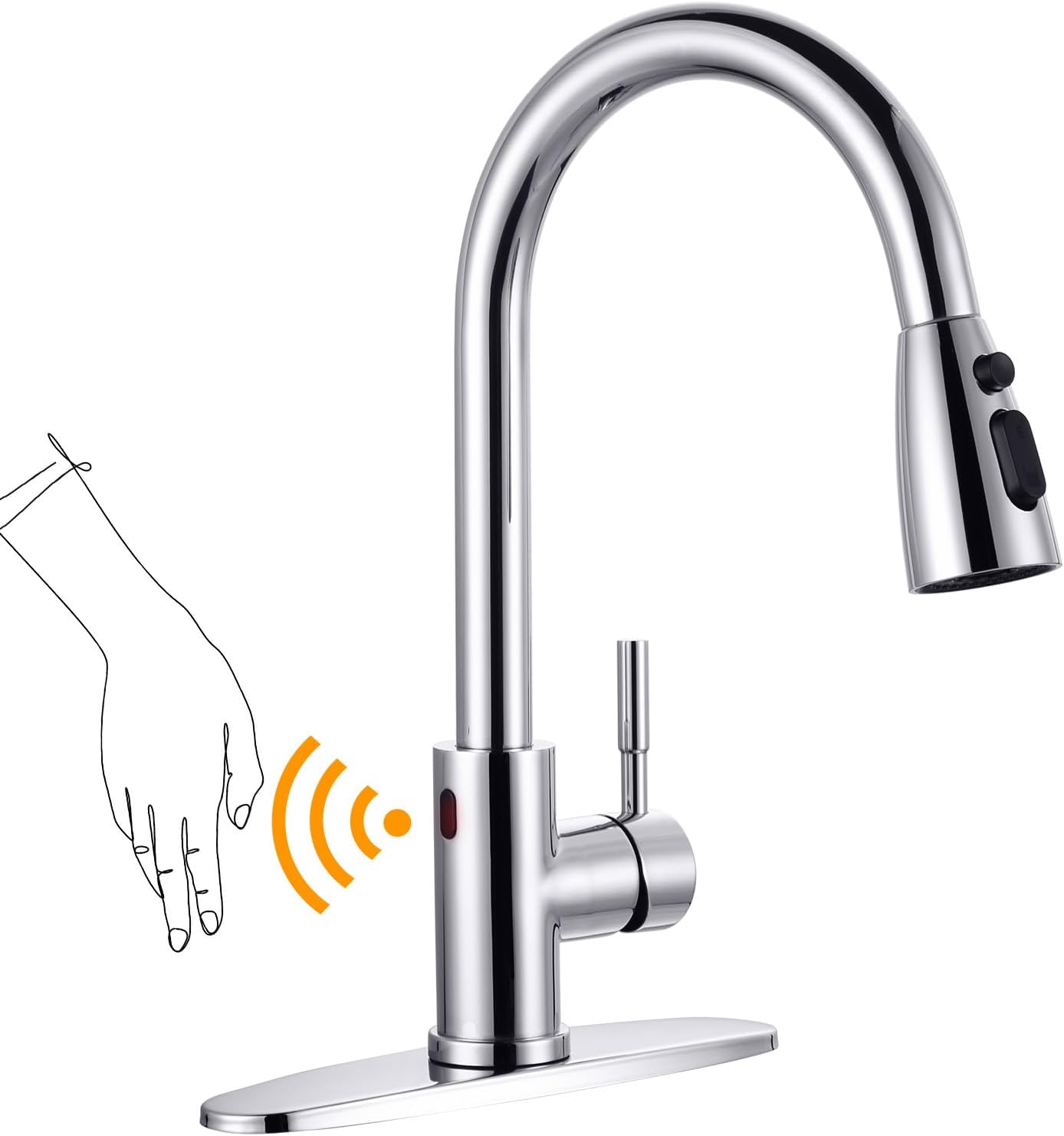 Stainless Steel Kitchen Faucet Combo with Water Filter - Brushed Nickel Sink Faucet for RO Systems