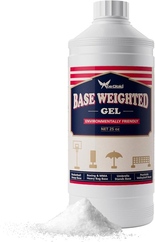 AceGold Sand & Sand Bag Alternative Polymer - 25oz Base Weighted Gel for Anchoring Basketball Hoops & More
