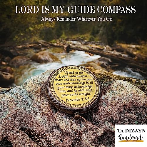 Trust in The Lord Compass - Proverbs 3:5-6 Engraved Gift with Box
