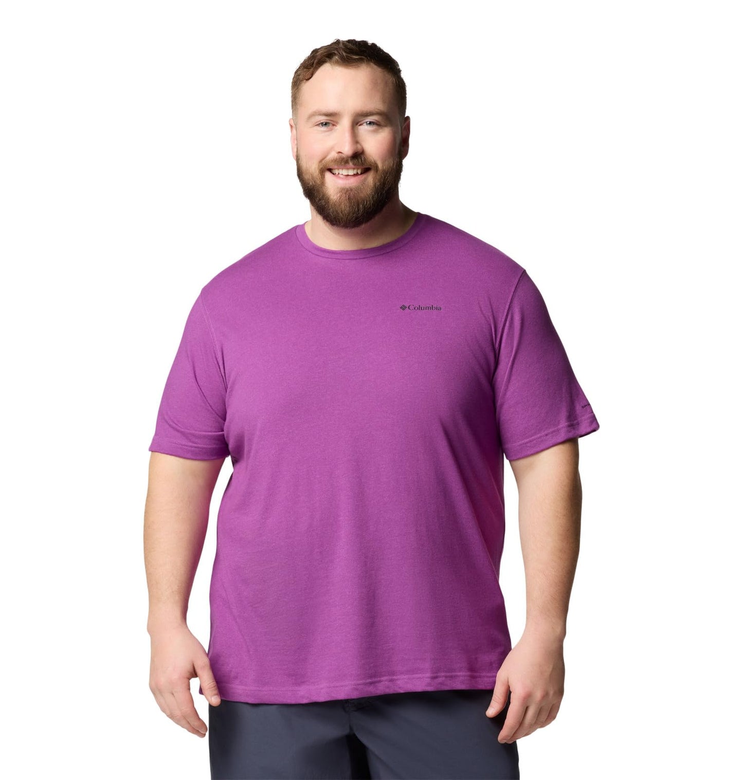 Columbia Mens Thistletown Hills Short Sleeve T-Shirt, Razzle Heather, Medium