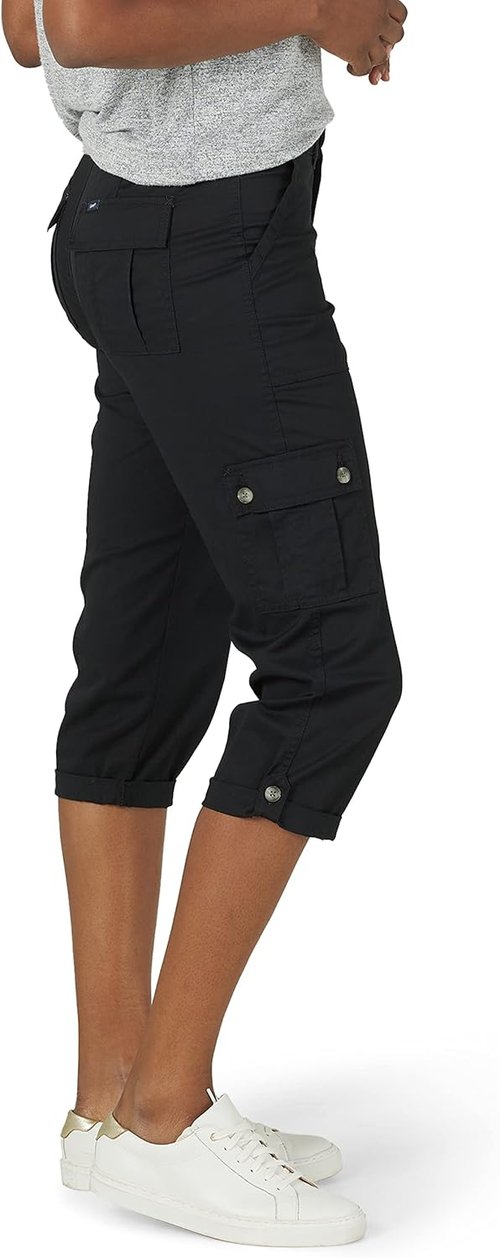 Lee Women's Cargo Capri Pants - Ultra Lux Comfort with Flex-to-Go Design | Perfect Fit for Everyday Wear