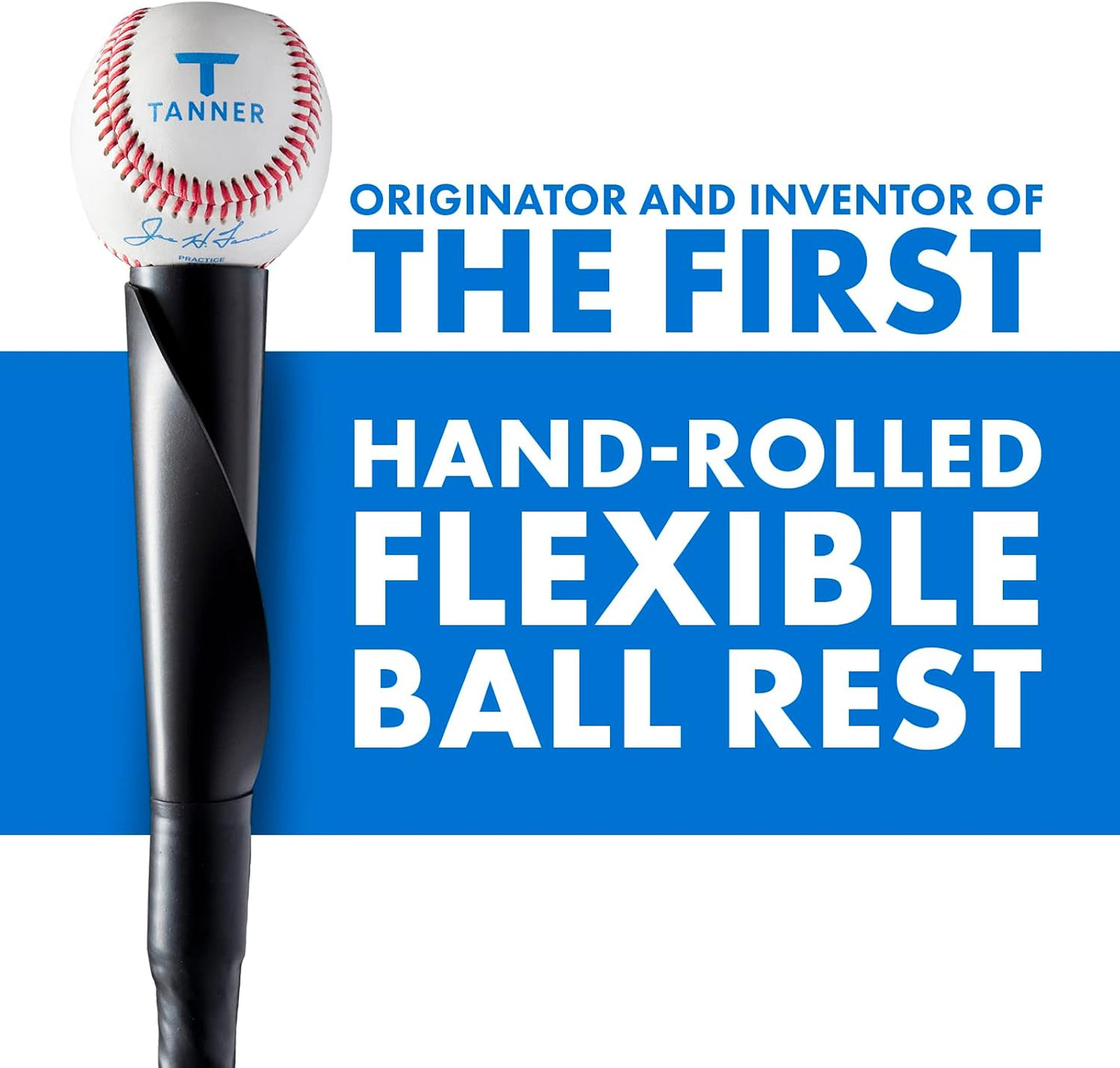 Tanner Tee | Adjustable Pro Batting Tee for Baseball & Softball - Steel Shaft, Composite Base, 26"-43" Height