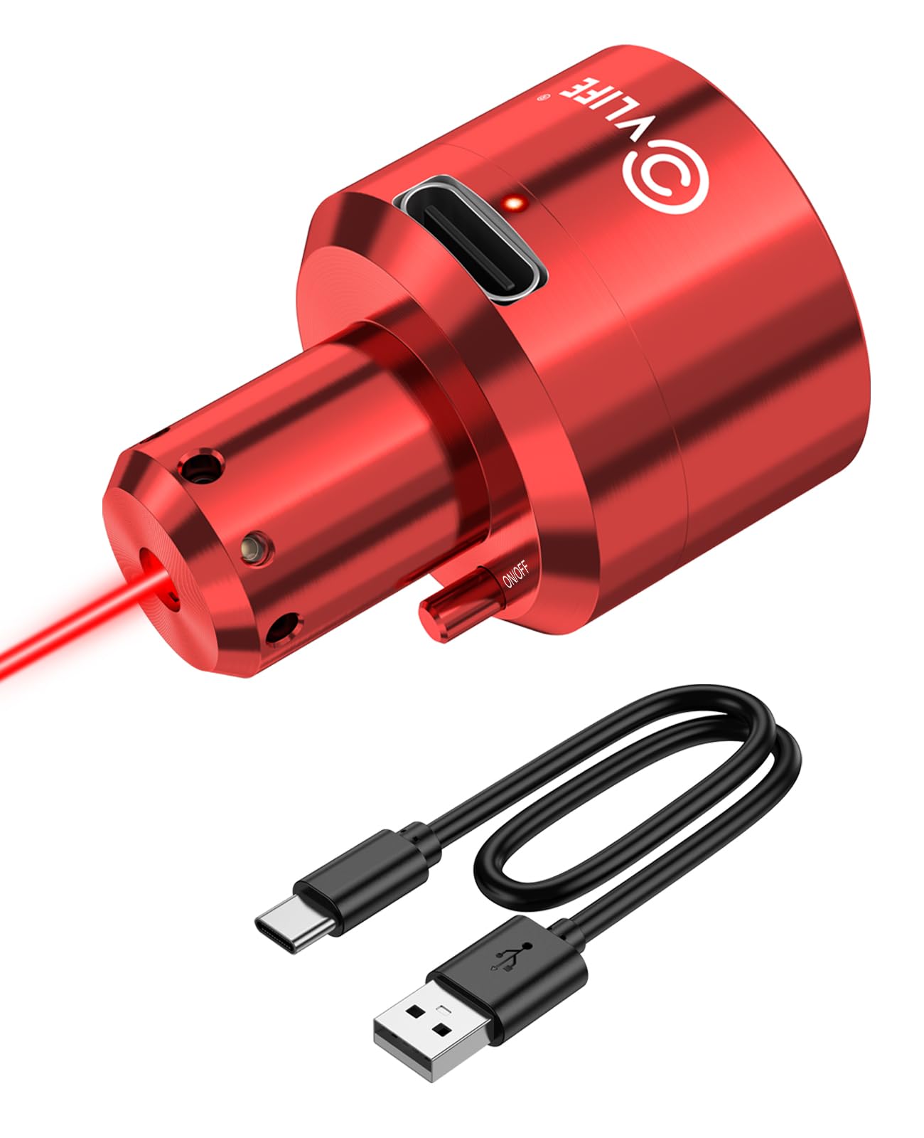 CVLIFE Rechargeable Red Laser Bore Sight Magnetic Bore Sight Laser for Multiple Calibers Professional Boresighter with Magnetic Connection