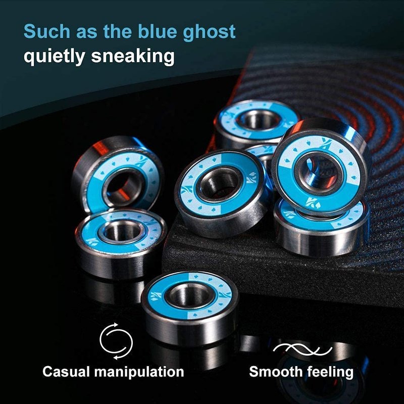 Ceramic Skateboard Bearings, 608rs Skate Bearing, Pro Longboard Bearings ABEC | Skate Tool All-in-One, Skateboard T Tools Accessory - with T-Type Allen Key and L-Type Phillips Head Wrench Screwdriver