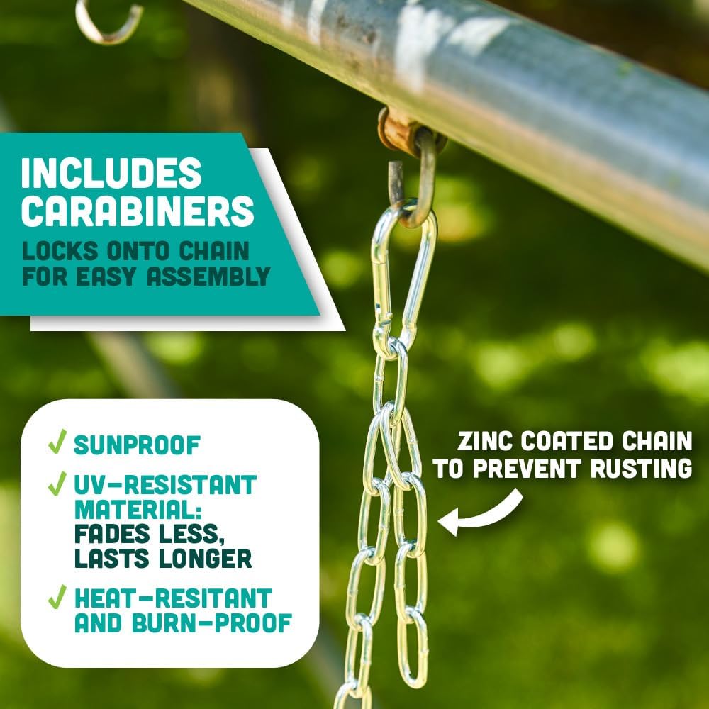 Squirrel Products Premium High Back Toddler Swing Seat - Easy Install with Plastic Coated Chains - Pink