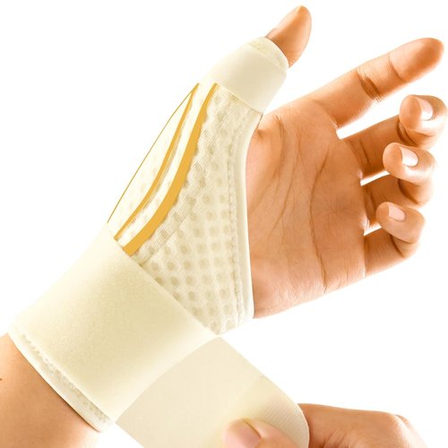 FREETOO Thumb Brace for Arthritis Pain Relief - Right/Left Hand Support | Beige Splint for De Quervain's Tenosynovitis