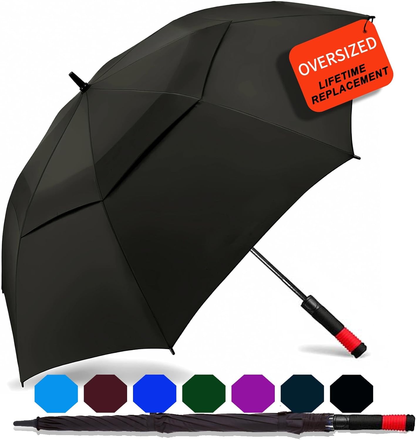 SIEPASA Golf Umbrella - Large 62/68/72 Inch Automatic Open - Windproof, Waterproof, Double Canopy