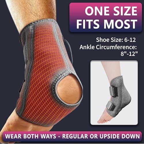 CREATRILL Foot Heating Pad for Ankle Pain, Achilles Tendonitis and Plantar Fasciitis Relief, Electric Ankle Warmer Wraps