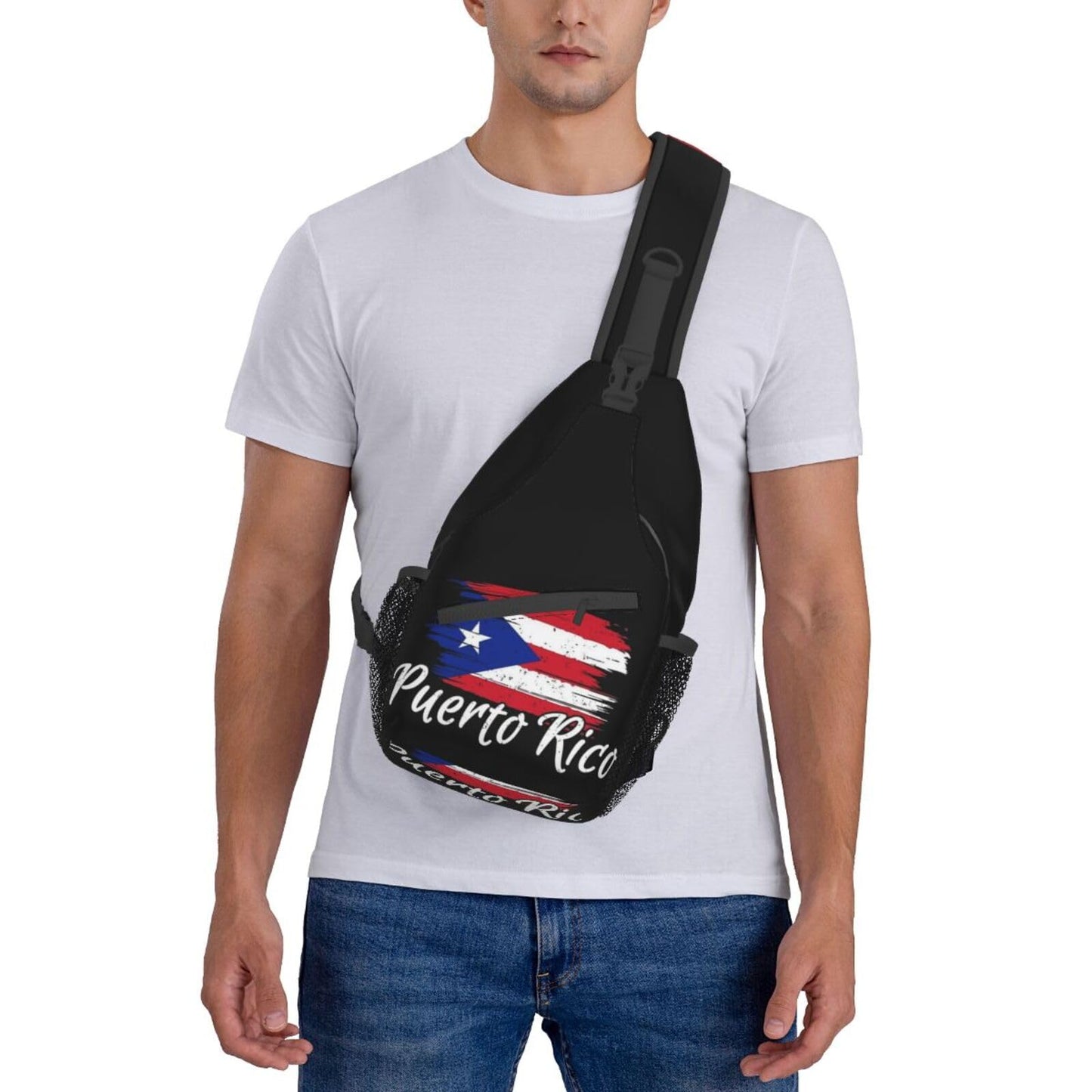 MANQINF Puerto Rico Casual Daypack Bag Puerto Shoulder Bag Chest Bags Picnic Crossbody Bag Travel Hiking
