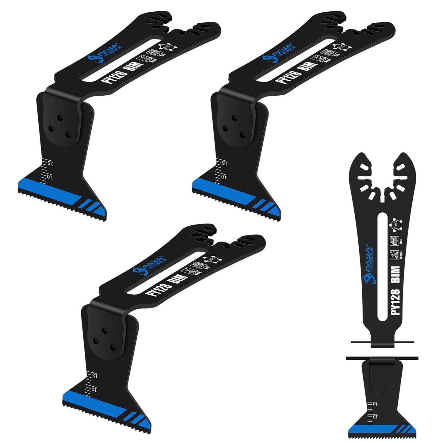 PAYA TOOLS Universal Bi-Metal 1-1/4" 90° Reach Oscillating Saw Blades,Power Oscillating Tool Blades,Multitool Blades for Narrow or Corner Cutting (3-Pack)