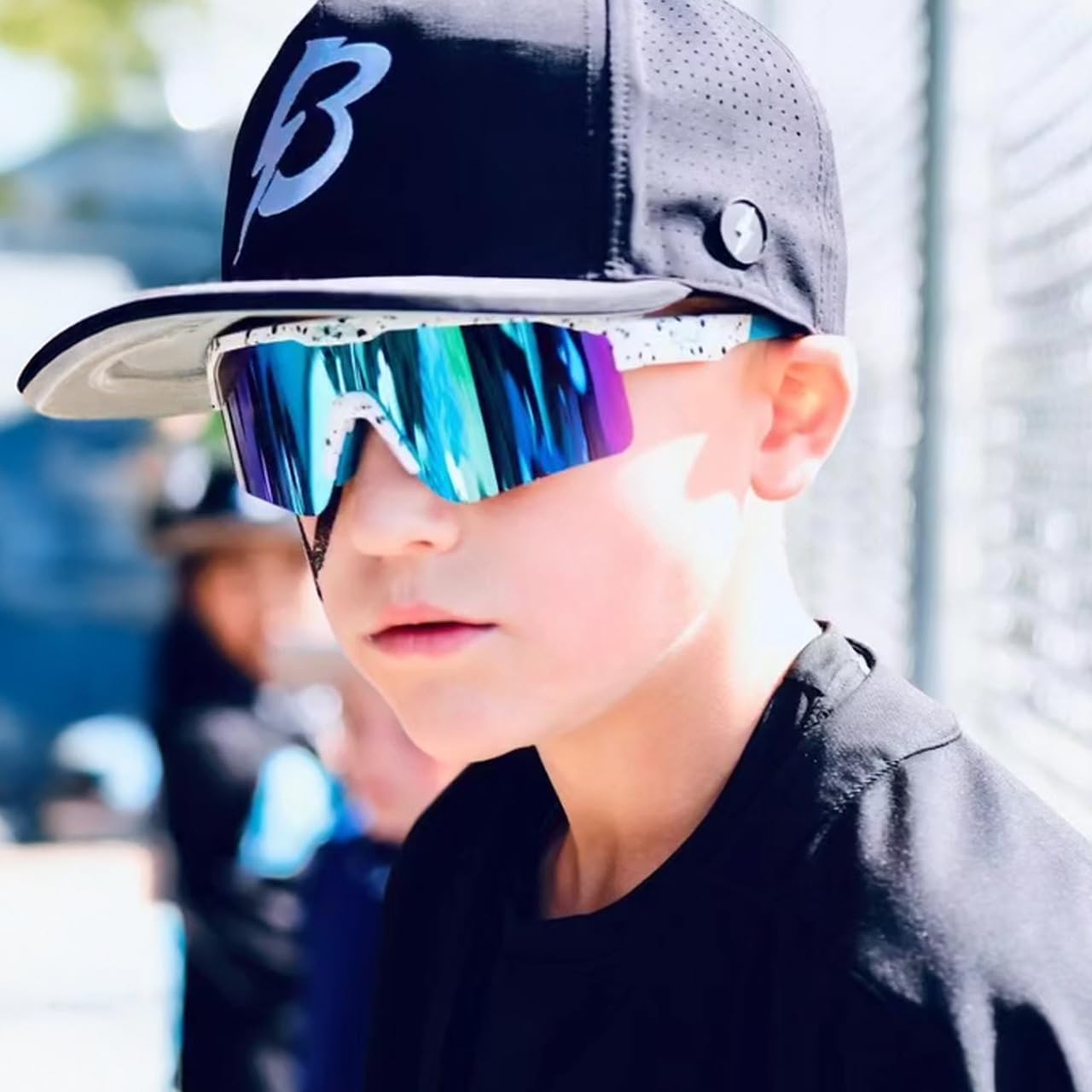 ER00 Eazyrun Polarized Small Baseball Sunglasses for Youth kids Women, Cycling Running MTB Softball Padel Beach Volleyball Sports F2