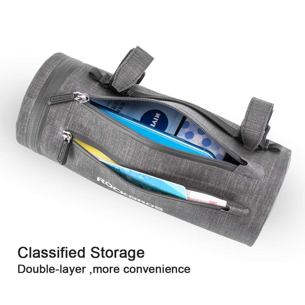 ROCKBROS Bike Handlebar Bag Bike Bag Front Frame Storage Bag Commuter Shoulder Bag Waterproof Large-Capacity Front Pack for Road Bike, MTB Mountain Bike