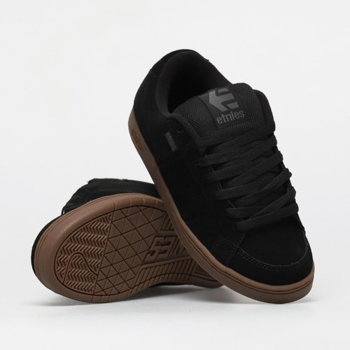 Etnies Kingpin - Classic Skate Heritage Fashion Style with on-Trend Puffy Look, Reinforced Cupsole - Black/Dark Grey/Gum - 8.5