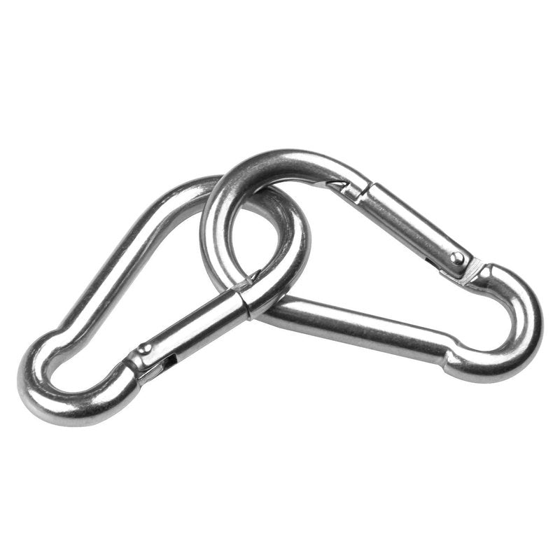 30 Pack 2 Inch Small Carabiner Clip Heavy Duty Spring Snap Hook M5 Stainless Steel Bulk Mini Locking Carabiner Clips for Key Hiking Camping Fishing Outdoor and Gym