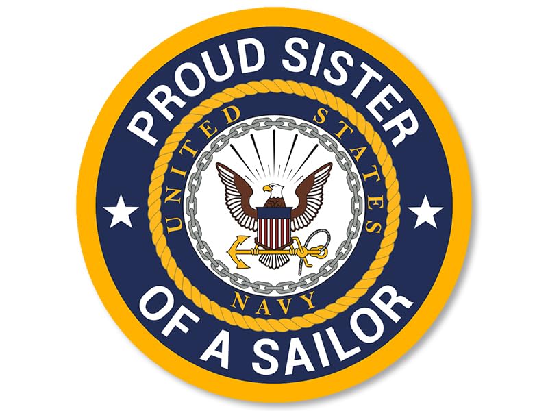 Proud Sister of a Sailor Sticker - 3 Inch Navy Vinyl Decal