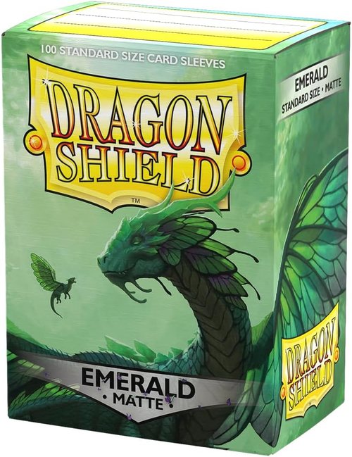 Dragon Shield | Standard Size Matte Card Sleeves | 100 Count - Smooth & Durable TCG Protection | Emerald
