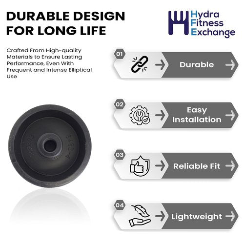 Hydra Fitness Exchange Elliptical Transport Wheel 148803 – Easy Mobility Smooth Operation Heavy Duty Plastic Caster Wheel for Crosstrainer & Elliptical Treadmills Exercise Bikes Home Gym Equipment