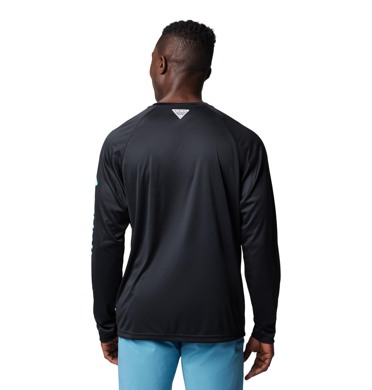 Columbia Men's PFG Terminal Tackle Long Sleeve Fishing Shirt, Black/Gulf Stream Logo, XX-Large