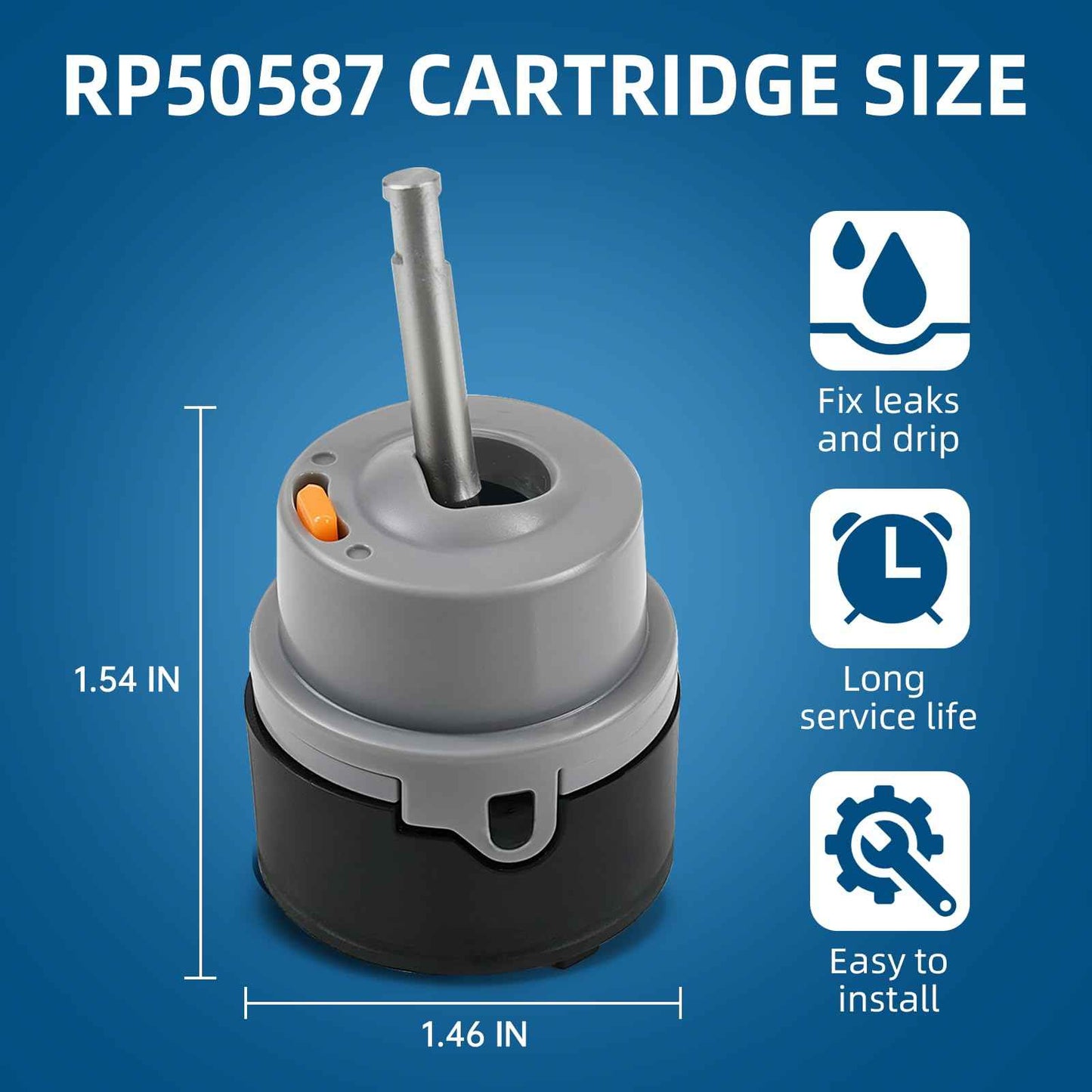 RP50587 Cartridge Compatible with Delta DST Single Handle, Replacement for Kitchen & lavatory Single Handle Faucet Valve
