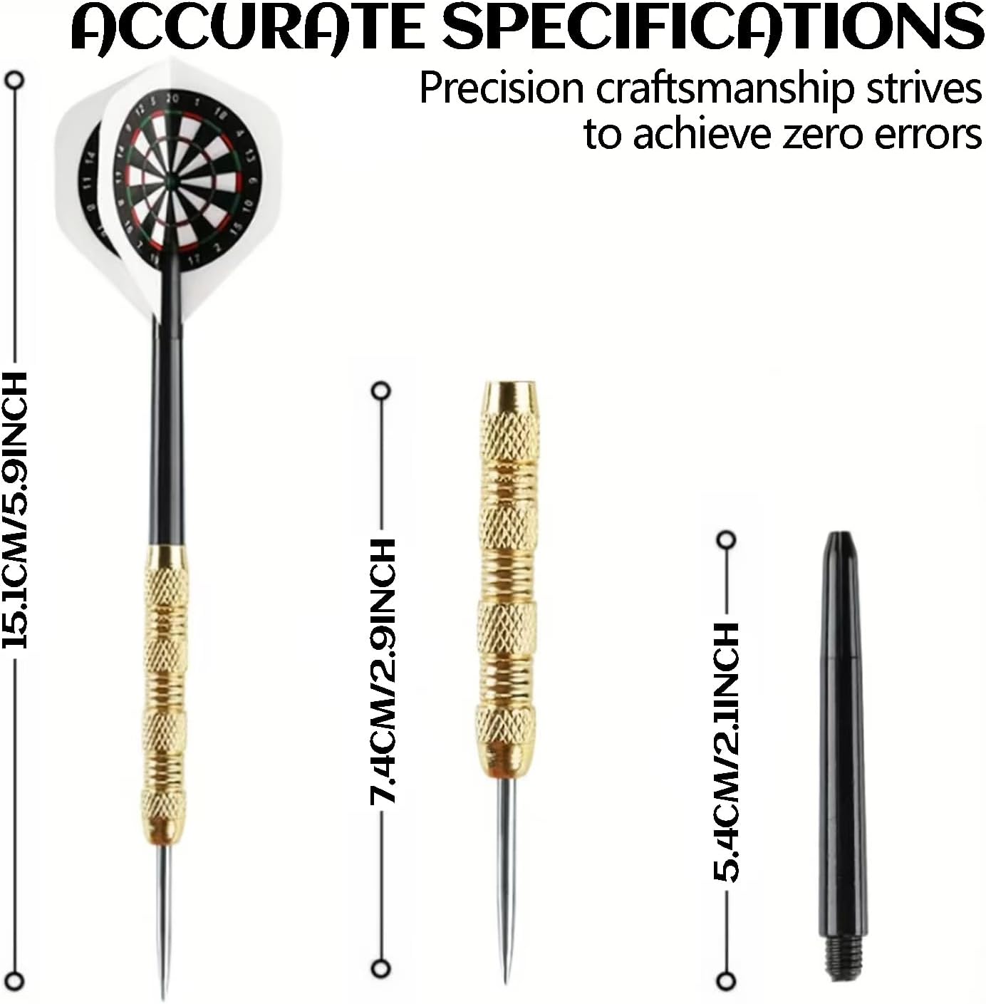 Professional Steel Tip Darts Set by [Brand Name] - 18 Metal Darts with 24 Unique Flights for Dart Boards