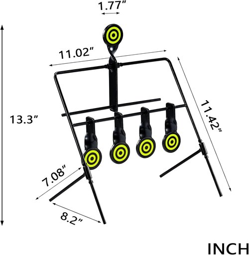KNINE OUTDOORS Shooting Target - Resetting Design for Airsoft & Rimfire | .22 & .177 Caliber