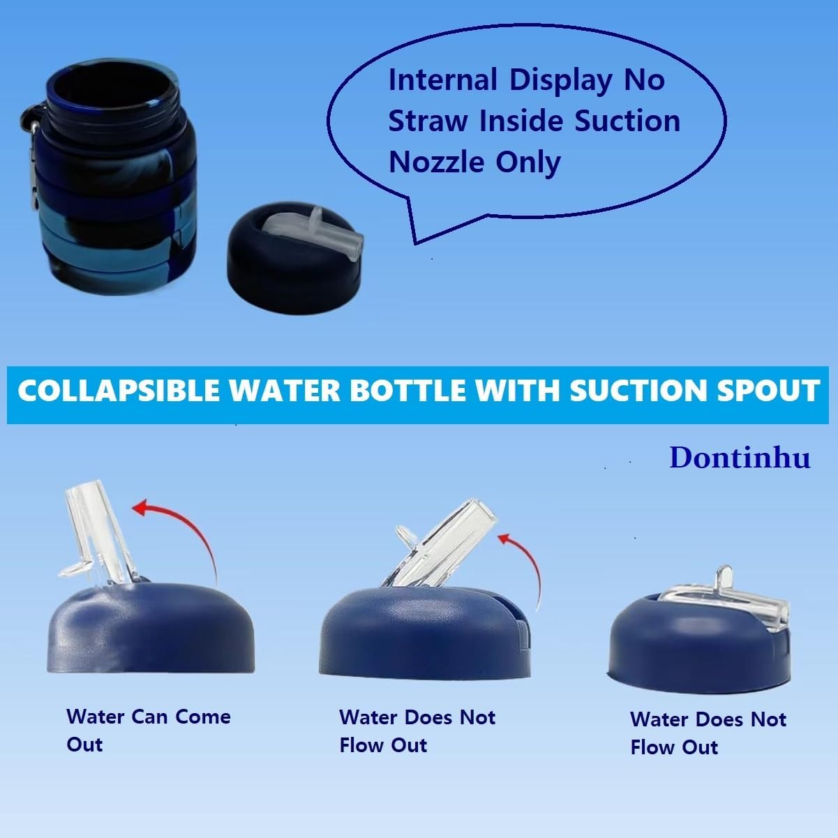 Skiennix Collapsible Water Bottles - 2 Pack 16oz Portable Silicone for Travel & Outdoor | Black & Green