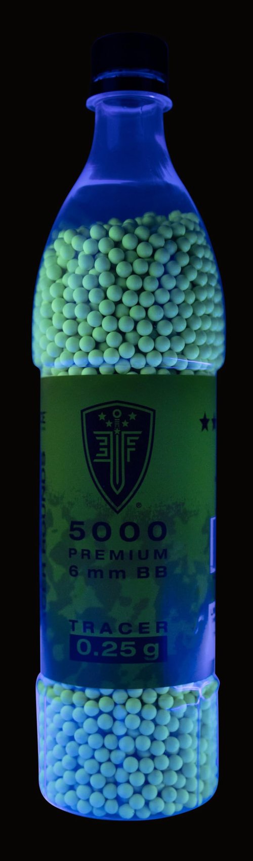 Elite Force Tracer BBS Glow-in-The-Dark Premium 6mm Airsoft BBS Ammo, 5000 Count, 0.25 Gram