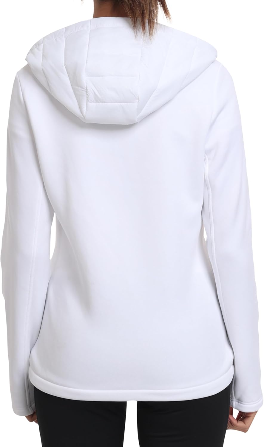 MoFiz Women's Lightweight Fleece Lined Softshell Jacket - Insulated Hooded Running Coat