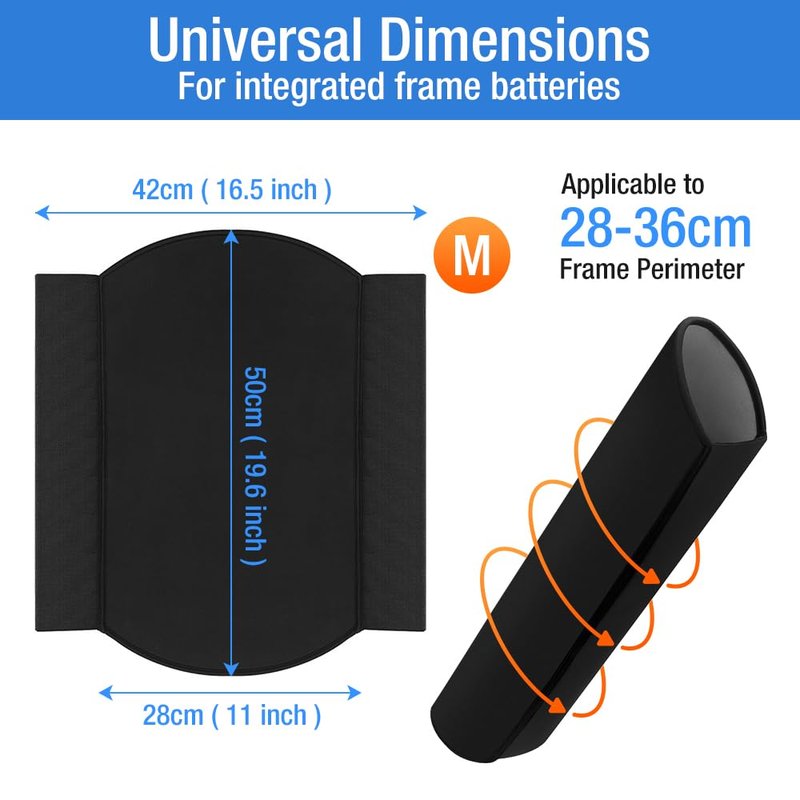 Medium Size Battery Cover For Electric Bicycles , Ebike Frame Battery Protector Cover,Three sizes options