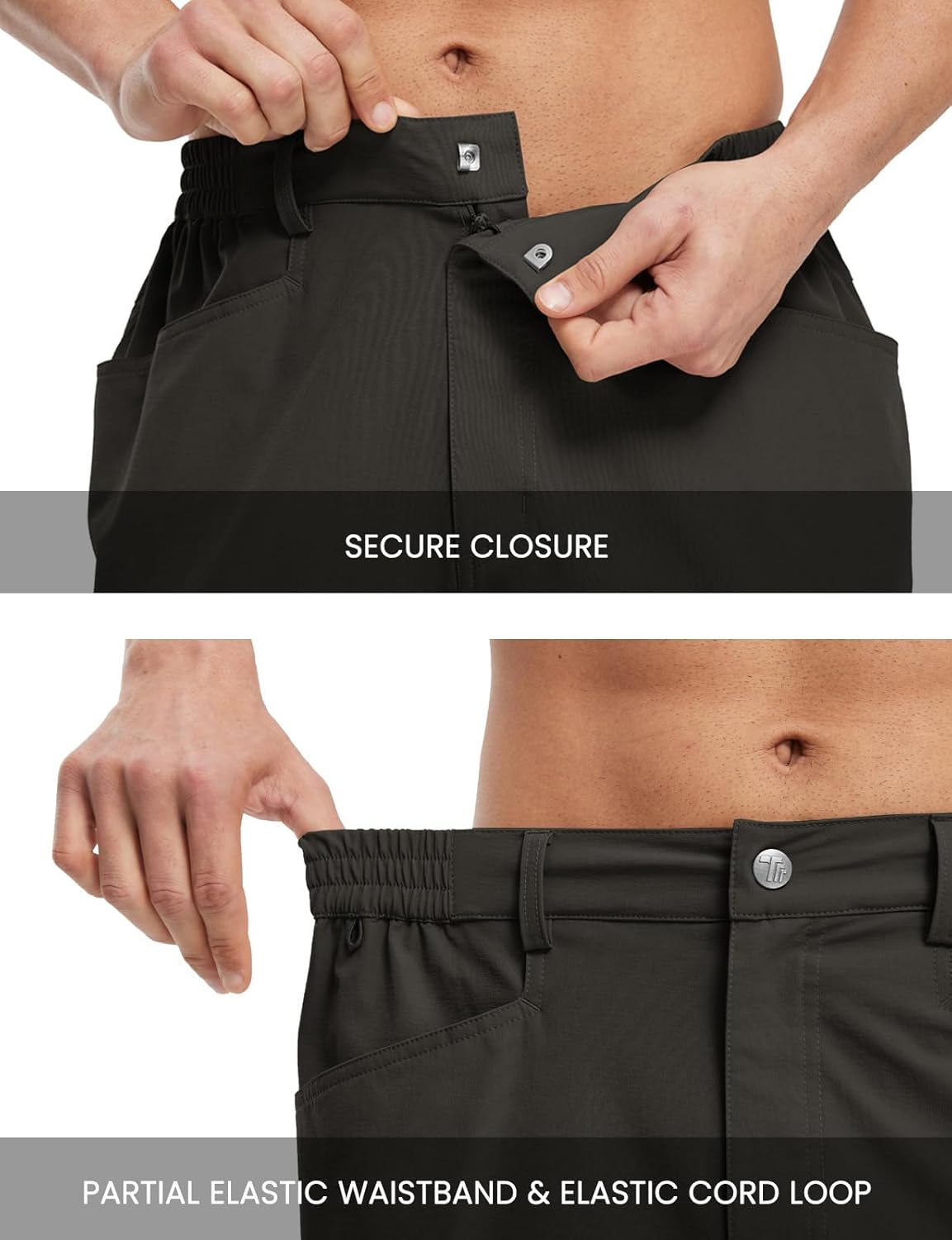 TBMPOY Men's Golf Shorts - Lightweight 9" Quick-Dry Cargo Shorts for Casual Outdoor Travel | 4 Pockets