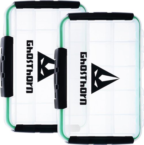Ghosthorn Fishing Tackle Box - Waterproof Organizer with Removable Dividers | 2-Pack 3600 Size