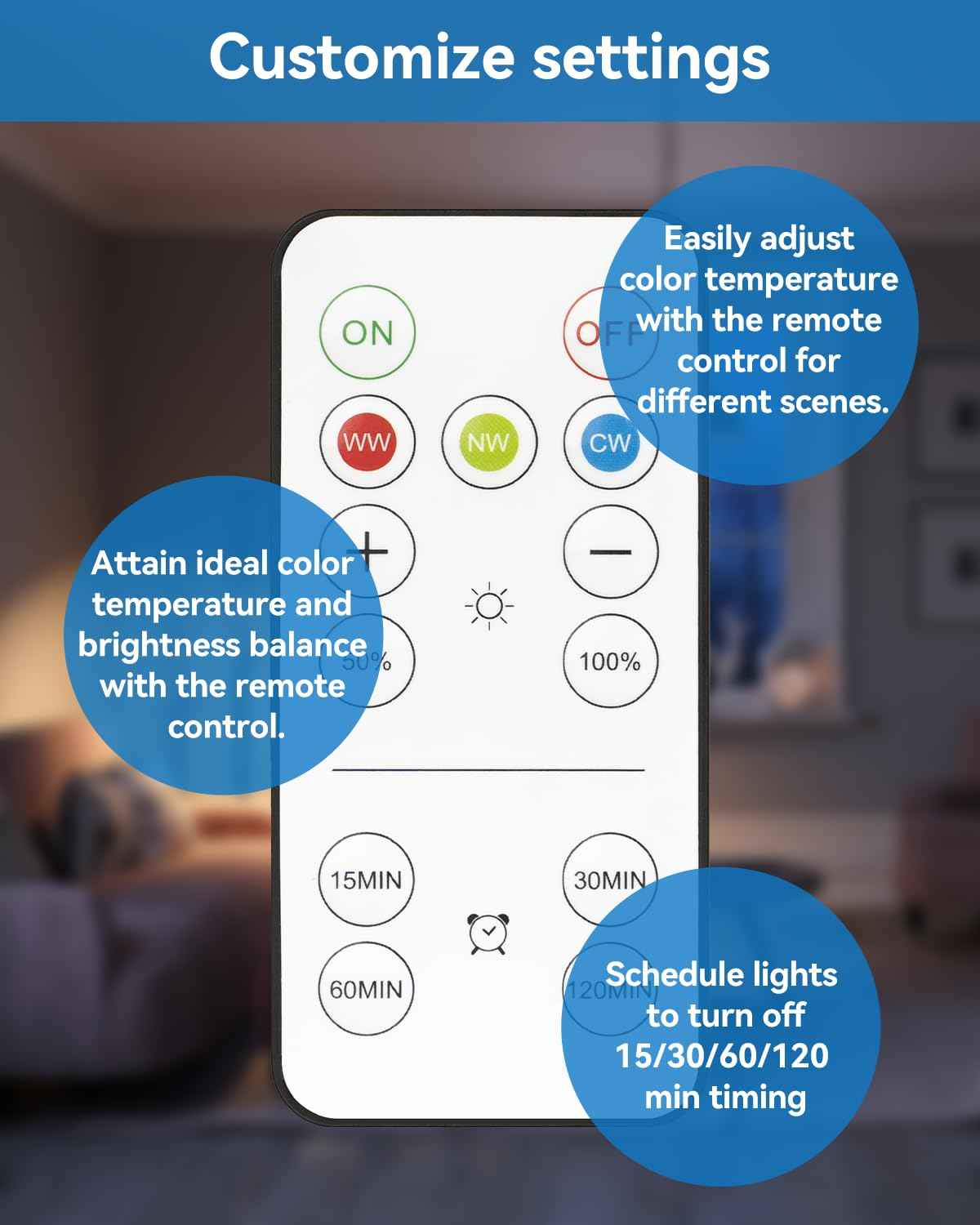 LUXKAZSAZZI WirelessGlow Rechargeable Light Bulbs with Remote, 3 Color Temperatures and Dimmable Battery Operated Light Bulbs, Touch Control + USB Rechargeable Battery Light Bulb, A19, 2 Pack