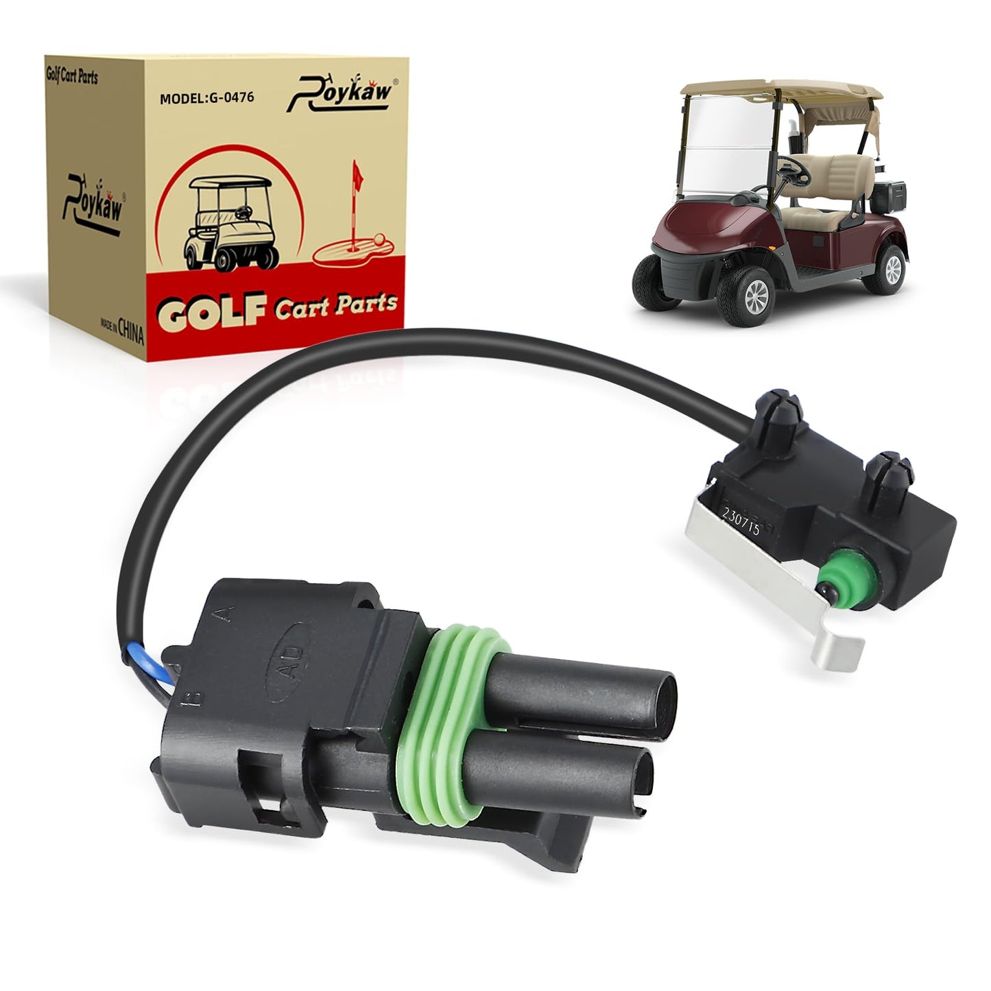 Roykaw Golf Cart DCS Forward Micro Switch Assembly Compatible with EZGO Electric Models (1996-2002) -Male Part, OEM# 73194-G01, 73194G01, CS25536
