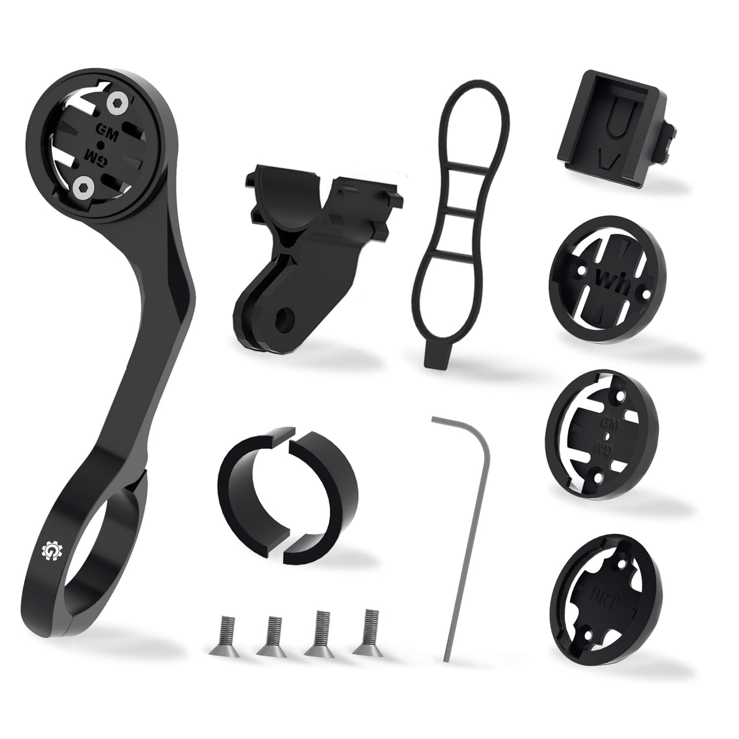 Bike Computer Mount for Garmin - Out Front Combo Mount for Wahoo Elemnt Bolt Roam Mini, Extended Mount for Bryton Cateye GoPro and Flashlight - Bike Handlebar 24.5mm 31.8mm