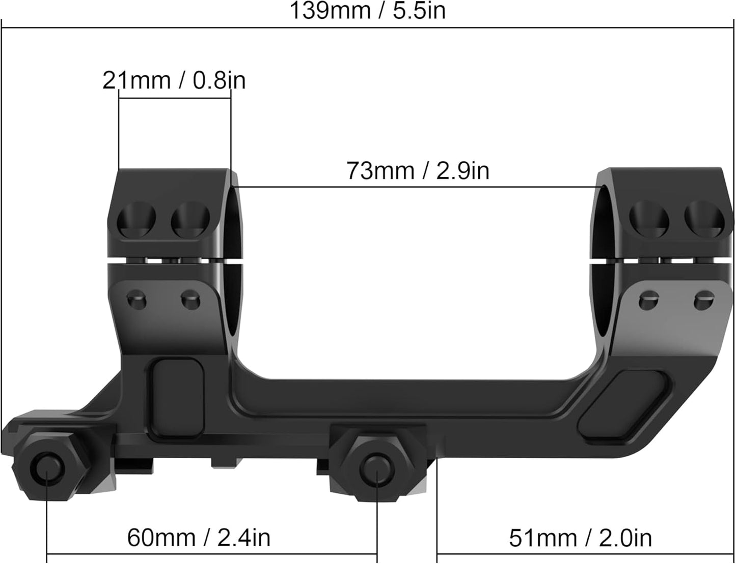 Victoptics 30mm Picatinny Scope Mount - Extended Design for Enhanced Stability and Accuracy