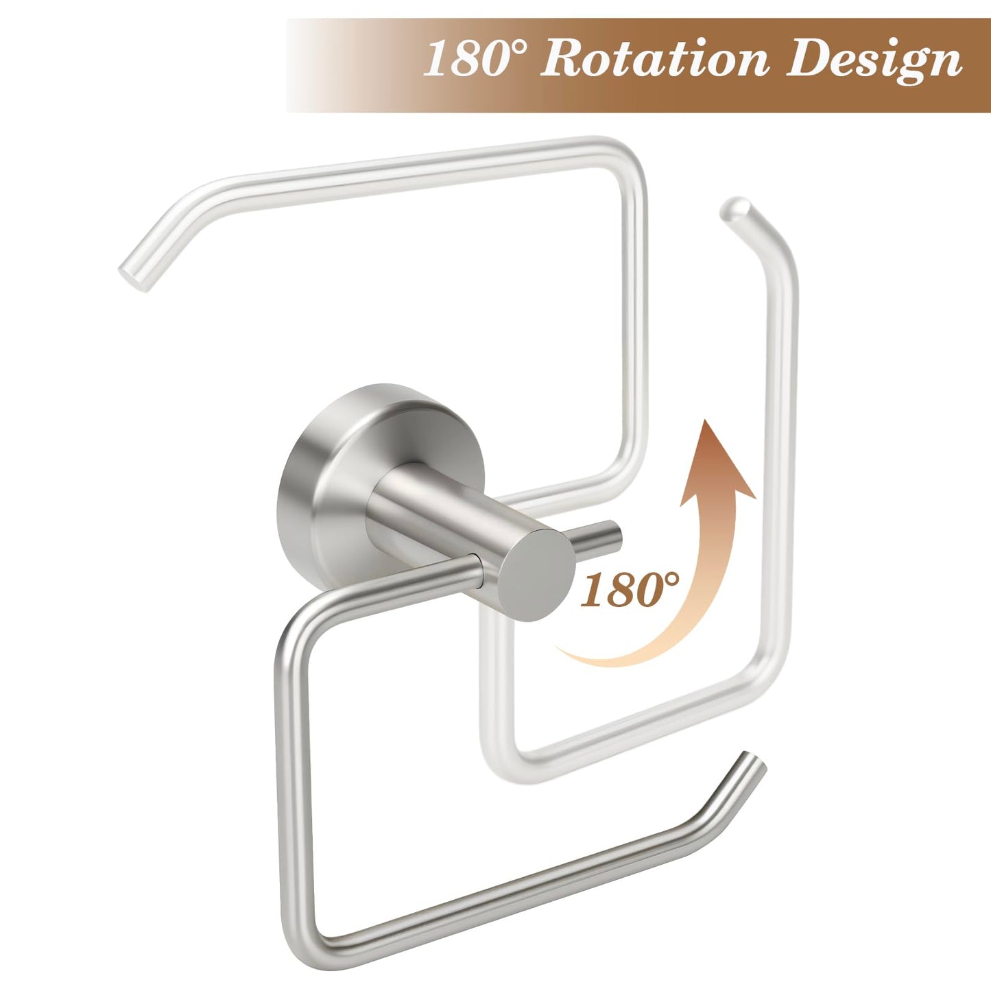 Aneder Brushed Silver Toilet Paper Holder, Stainless Steel Toilet Roll Holder Wall Mounted with Drill Installation, Fingerprint-Resistant & Rustproof Bathroom Tissue Holder