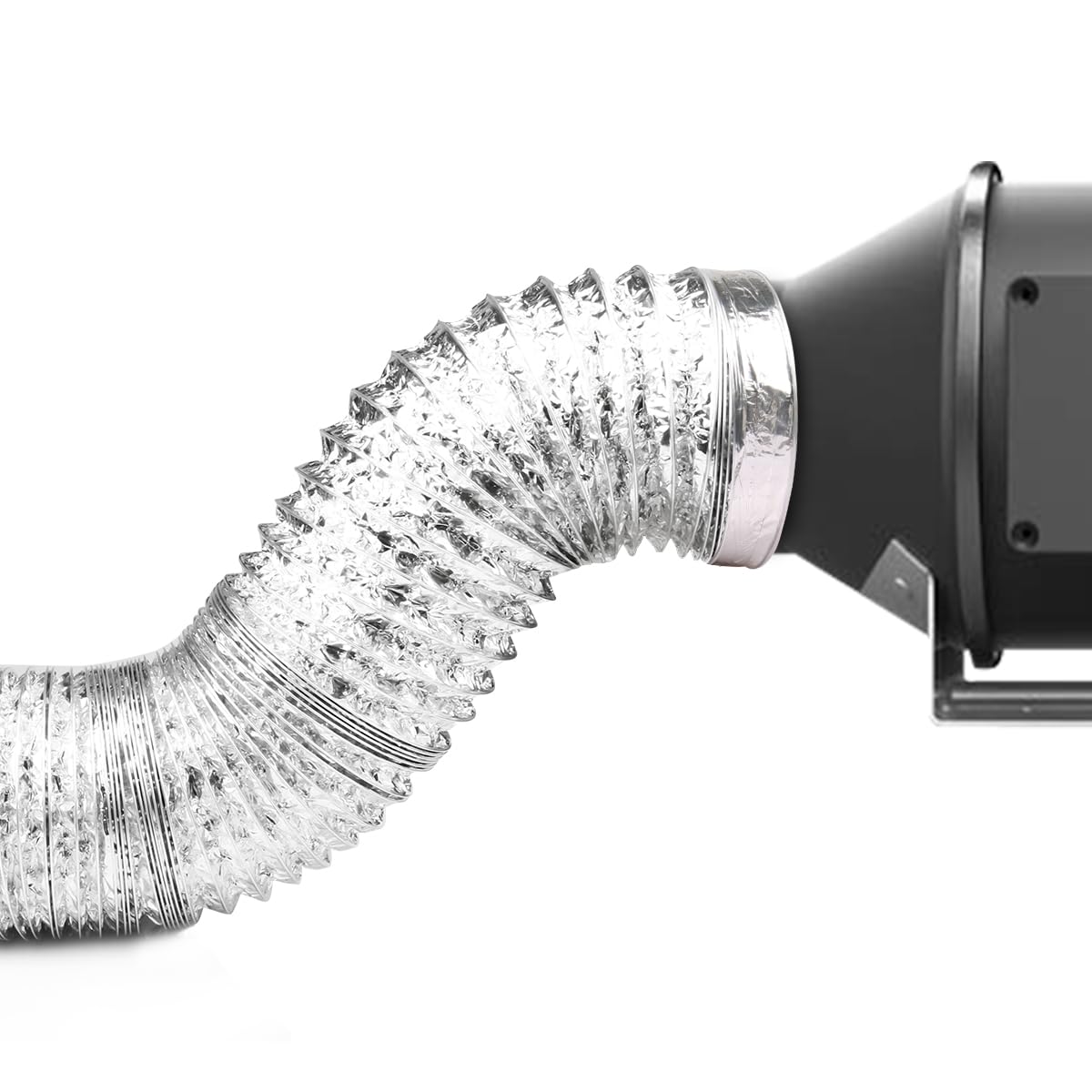 4-Inch Dryer Vent Hose 5FT, Flexible Aluminum Duct with 2 Clamps, Heavy-Duty Four Layer Protection for HVAC Ventilation and Exhaust