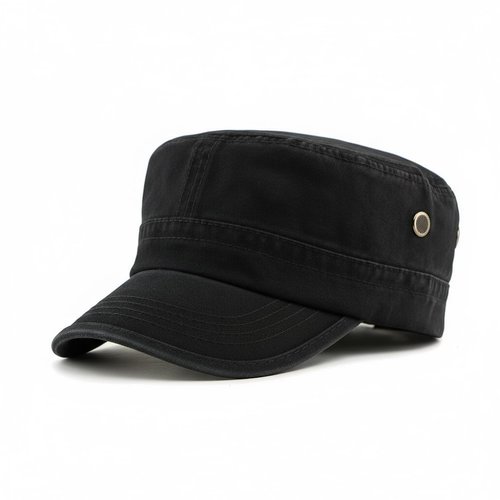 PTDTSHOU Army Cadet Cap for Men Women Military Flat Top Cap Adjustable Cotton Basic Baseball Cap