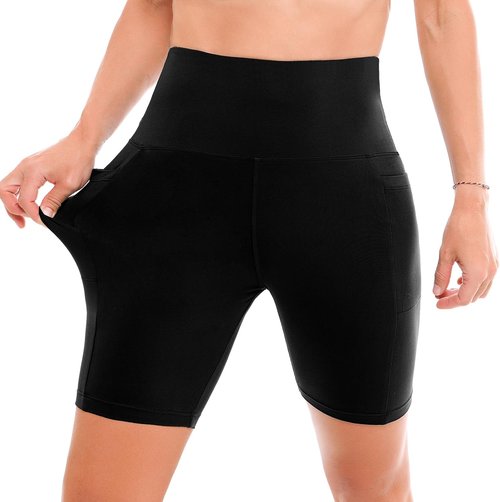 Ipletix Biker Shorts - High Waisted Women's Yoga & Gym Shorts with Pockets | 6'' Athletic Fit