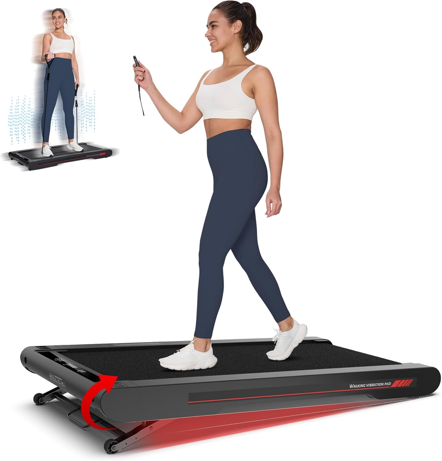 Sperax 3-in-1 Walking Treadmill Pad - Low Noise, Portable Under Desk Design with APP & Remote Control