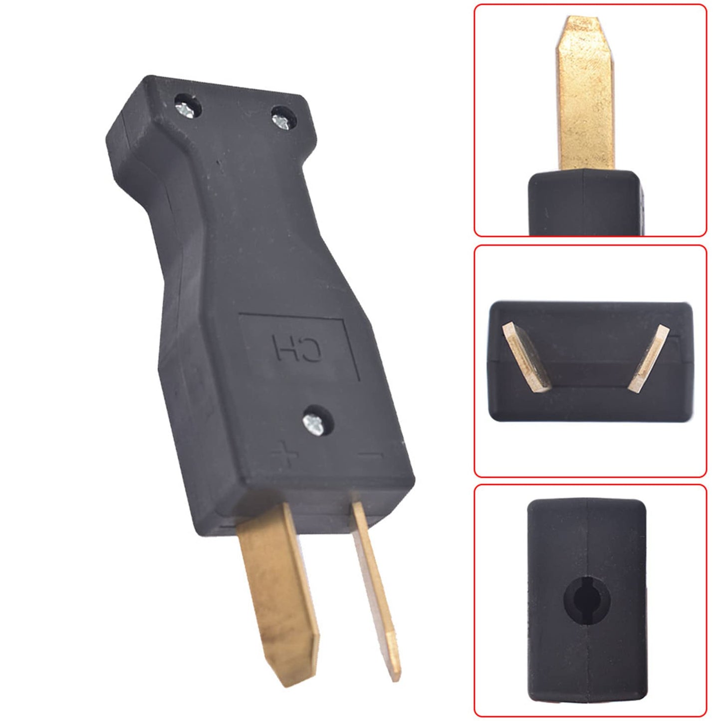 WFLNHB Golf Cart Accessories Plug 2 Prong Charger Plug DC Crow Foot Charger Handle Plug for 36 or 48 Volt Replacement for EZGO Club Car Golf Carts
