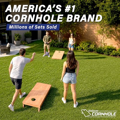 Regulation Size Wooden Cornhole Boards Set - Light Brown Finish - No Bean Bags