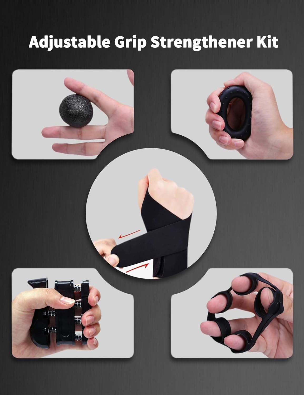 ProGrip Strength Trainer - Auto-Count Hand Strengthener Kit (11-220 LBS) for Home Gym & Forearm Recovery
