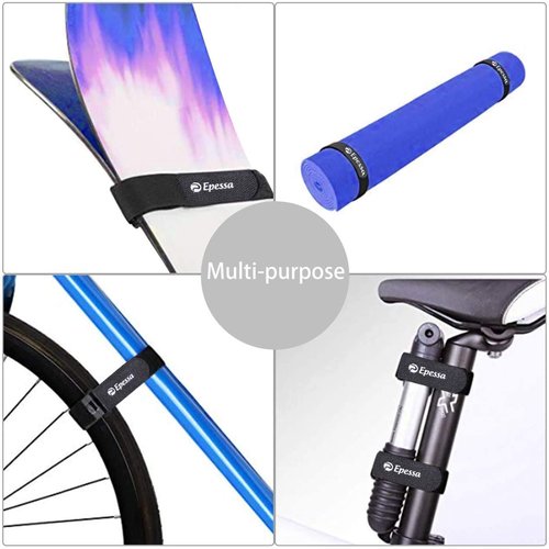 Epessa Bike Rack Strap Bike Wheel Stabilizer Straps, Bike Strap with Stonger Gel Grip, Adjustable Bicycle Wheel Straps for Rack(4XBlack)