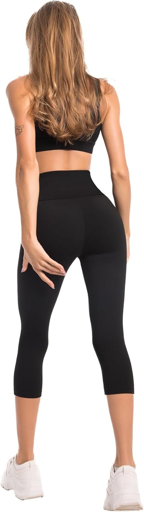 Ipletix Capri Leggings - High Waisted Buttery Soft Opaque Yoga Pants with Pockets | 2-Pack for Women