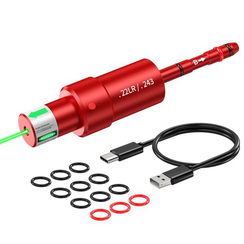 Vantara 2-in-1 22LR Laser Training Cartridge w/Bore Sighter for Dry Fire Training System - Green Laser Bullet w/Bore Sighting for Shooting Practice & Sight Calibration